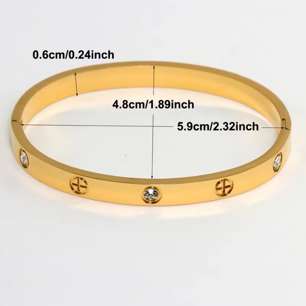Stainless steel Gold Bracelet
Wedding jewelry - Picture 3 of 14